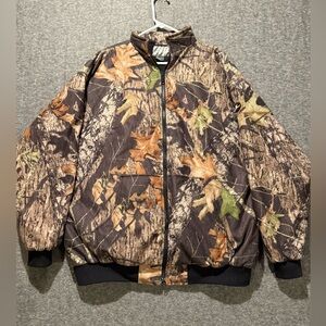 Arctic Shield Camo Coat Jacket Mens XL insulated lined zip up Mossy Oak hunting
